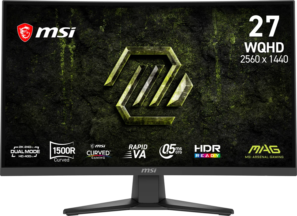 MSI MSI MAG 275CQDF X24 27" 240Hz/400Hz dual-mode gaming monitor — product photo