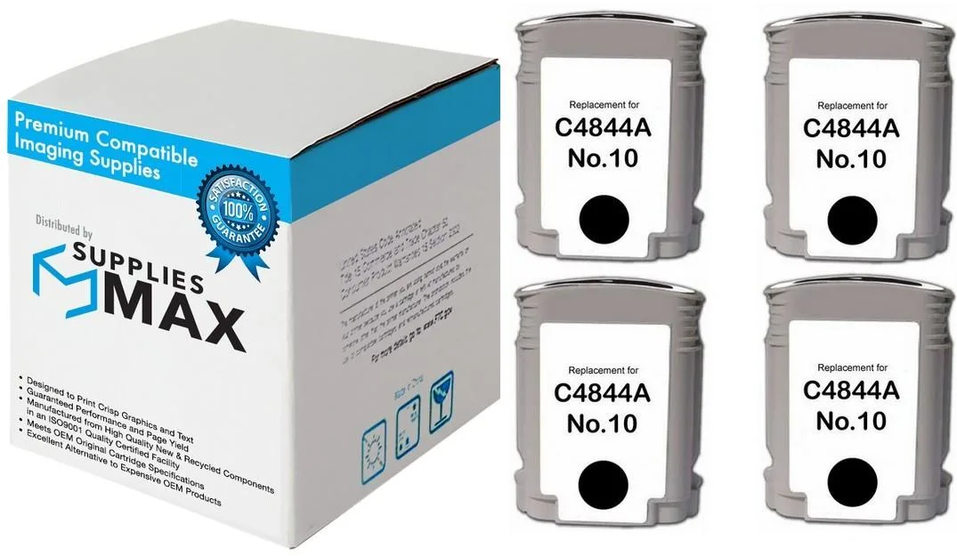 SuppliesMax SuppliesMax C4844A 4-pack Black Inkjet Cartridge 1750 Pages — product photo