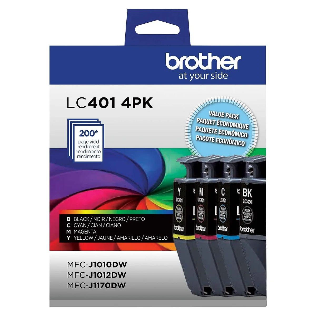 Brother Brother LC401 Standard Yield Ink Cartridge 4-Pack scanner supply — product photo