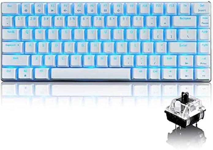 Ksin Ksin AK33 82-Key Gaming Keyboard Black Switch White — product photo