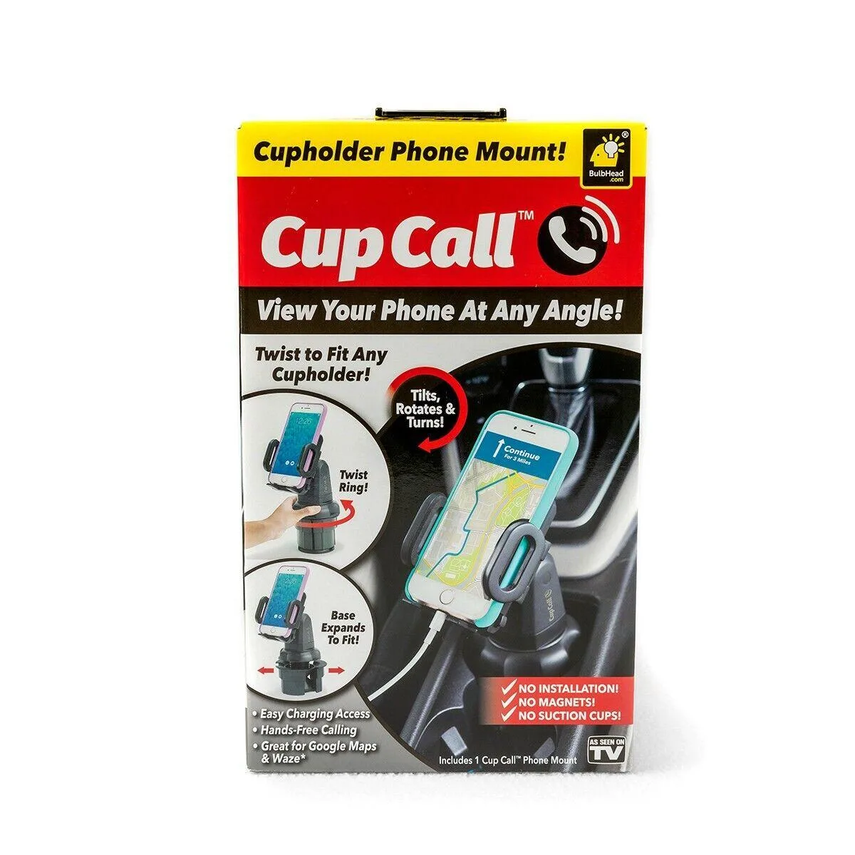 As Seen On TV As Seen On TV 6008379 Cup Call Car Phone Mount 360° Rotation — product photo