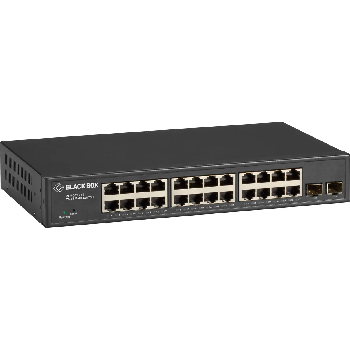 Black Box Corporation Black Box Corporation LGB2126A 24-port Gigabit network switch (2 SFP) — product photo
