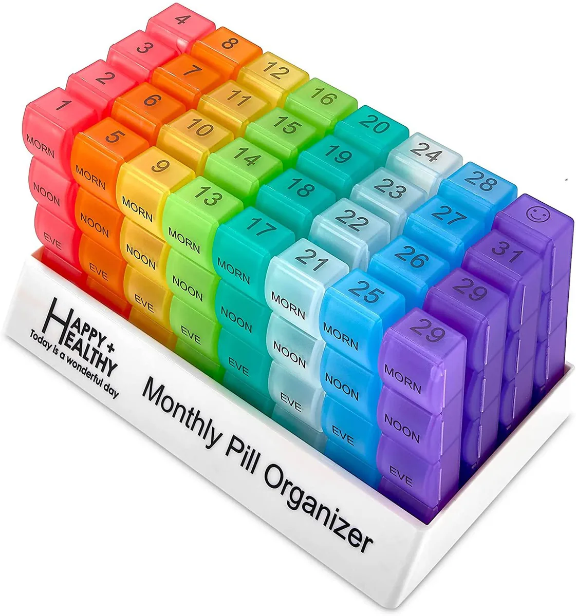 MEDca MEDca Monthly Pill Organizer 32 Cases 4 Compartments Rainbow — product photo