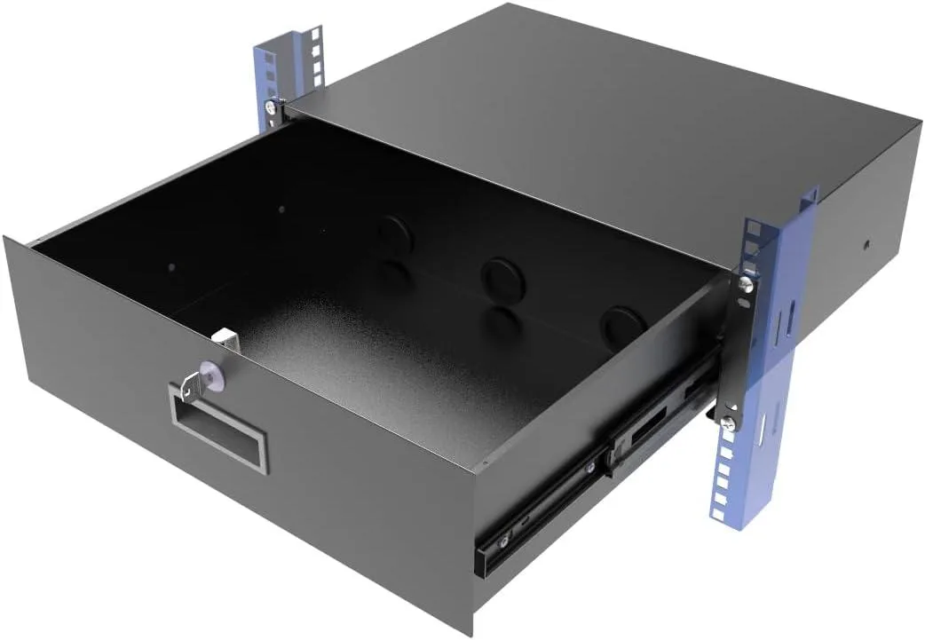 BFKK BFKK 3U 19 Inch Rack Mount Lockable Drawer 12.6 Inch Depth — product photo