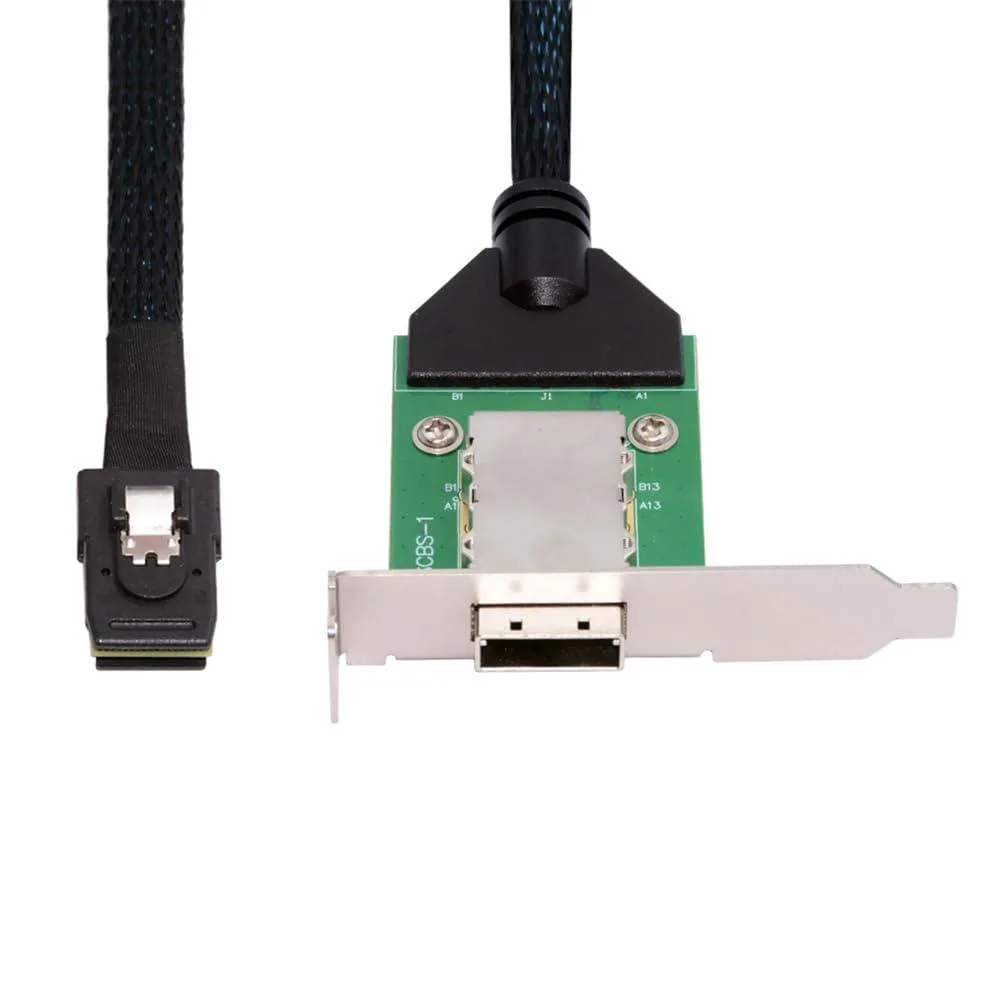 Vszerda Vszerda Mini SAS SFF-8087 36Pin Male to SFF-8088 26Pin Female Extension Cable 50cm Low Profile Bracket — product photo