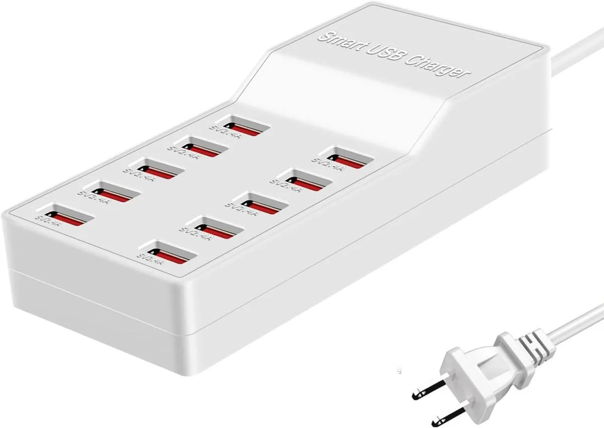 Ksin Ksin 10-Port 50W USB Charger Station 10A 2.4A — product photo