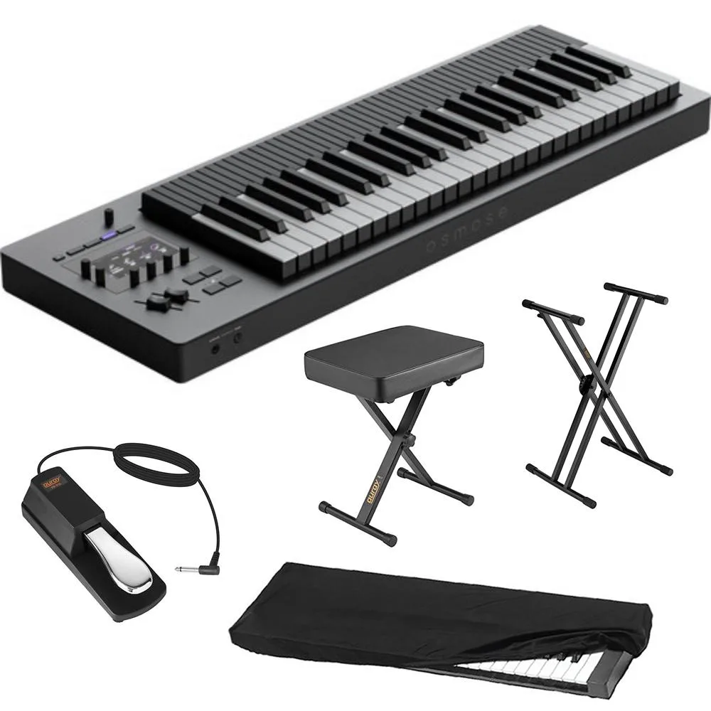 Kellards Kellards Osmose 49-Key MIDI Synthesizer Bundle with Stand, Bench, Pedal, Cover — product photo