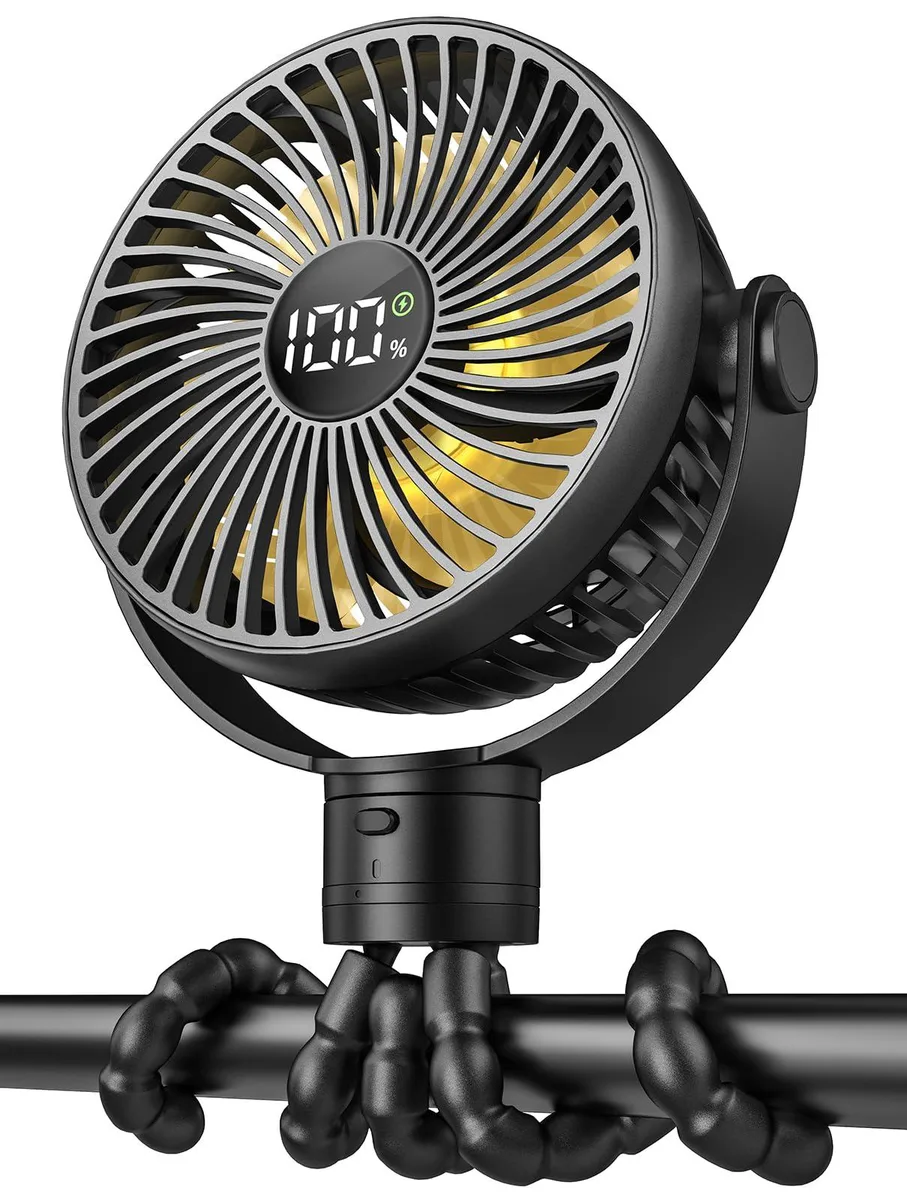  Coohea KW47 Outdoor Fan 4000mAh 25H 30W 38dB 360° 6.1in .44kg Black — product photo