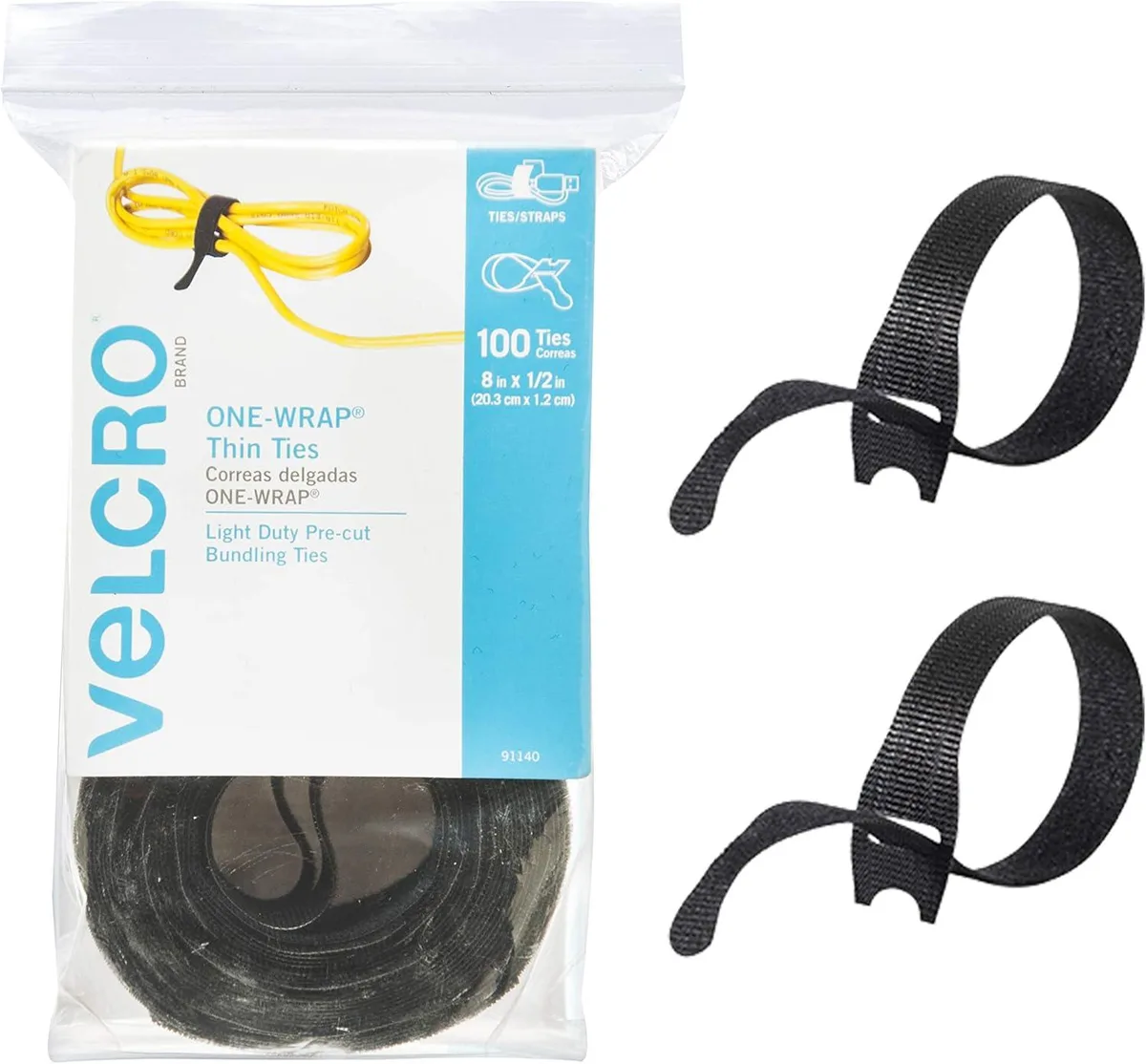 Ennovor Ennovor ONE-WRAP Cable Ties 100Pk 8 x 1/2 Black accessory — product photo