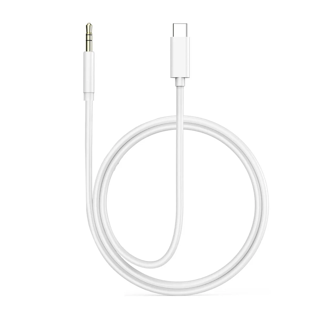 UUOLOV USB-C to 3.5mm Aux Cable White 3.3ft — product photo