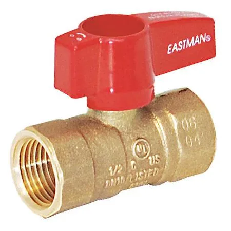 Brass manual two-way ball valve with lever handle