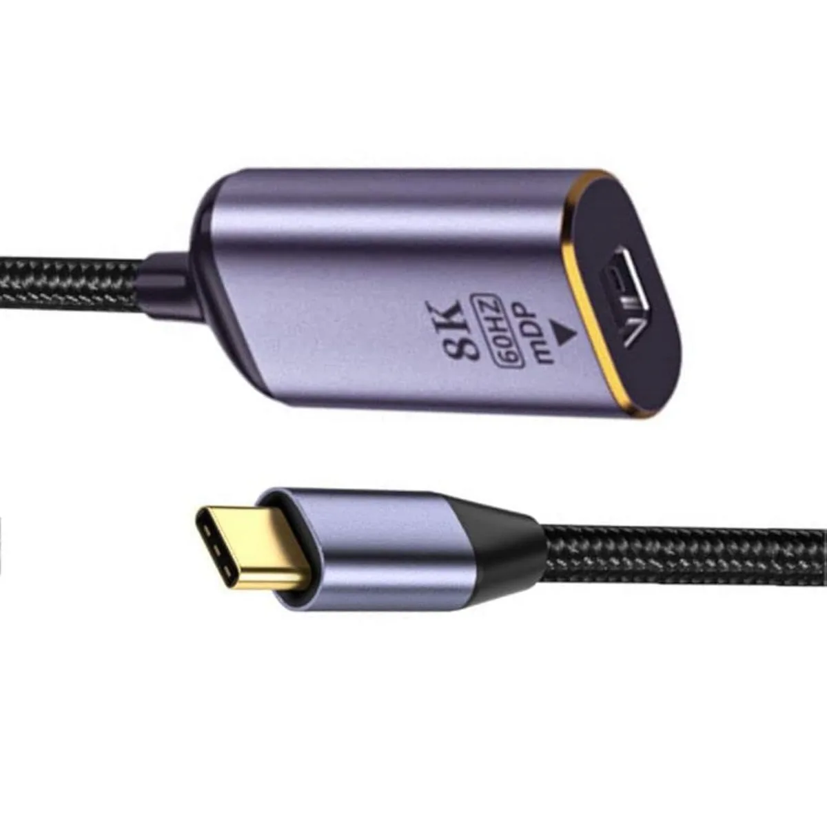 Fervit Fervit USB4 USB-C to Mini DisplayPort Female cable 8K 60Hz 4K 120Hz — product photo