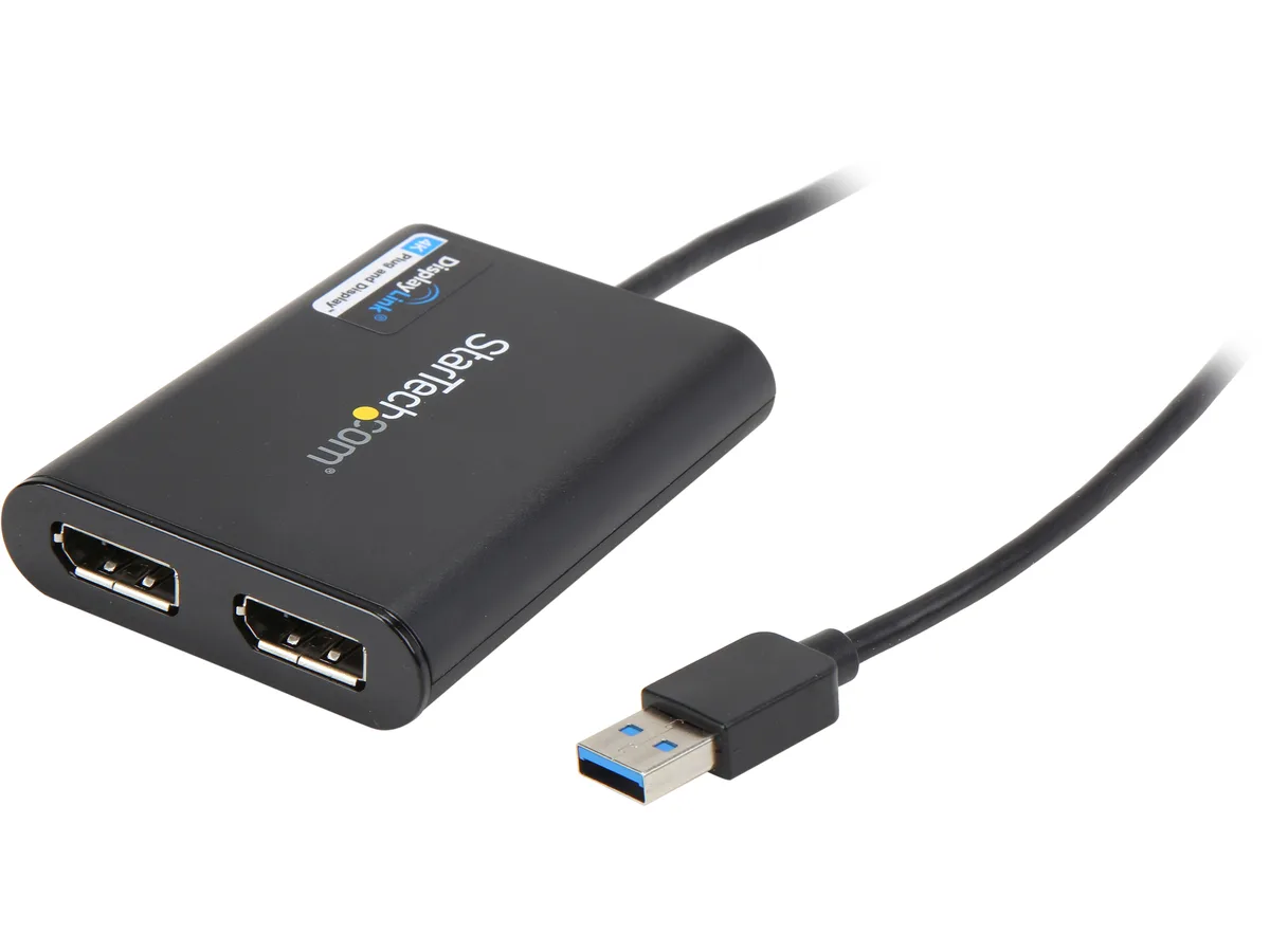 STARTECH STARTECH USB32DP24K60 USB to Dual DisplayPort Adapter 4K 60Hz — foto del prodotto