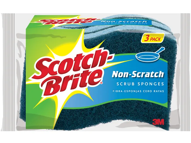3M 3M MP-3-8-D Scotch-Brite Non-Scratch Sponge 3 Pack — product photo