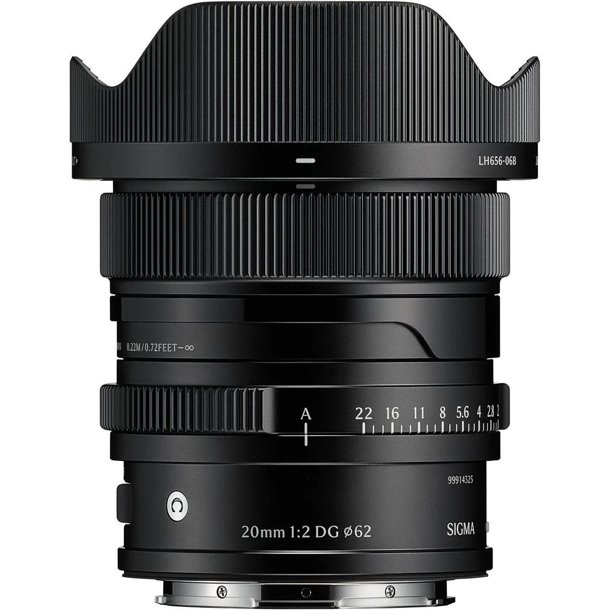SIGMA SIGMA 20mm f/2 DG Contemporary L Mount lens, Black — product photo