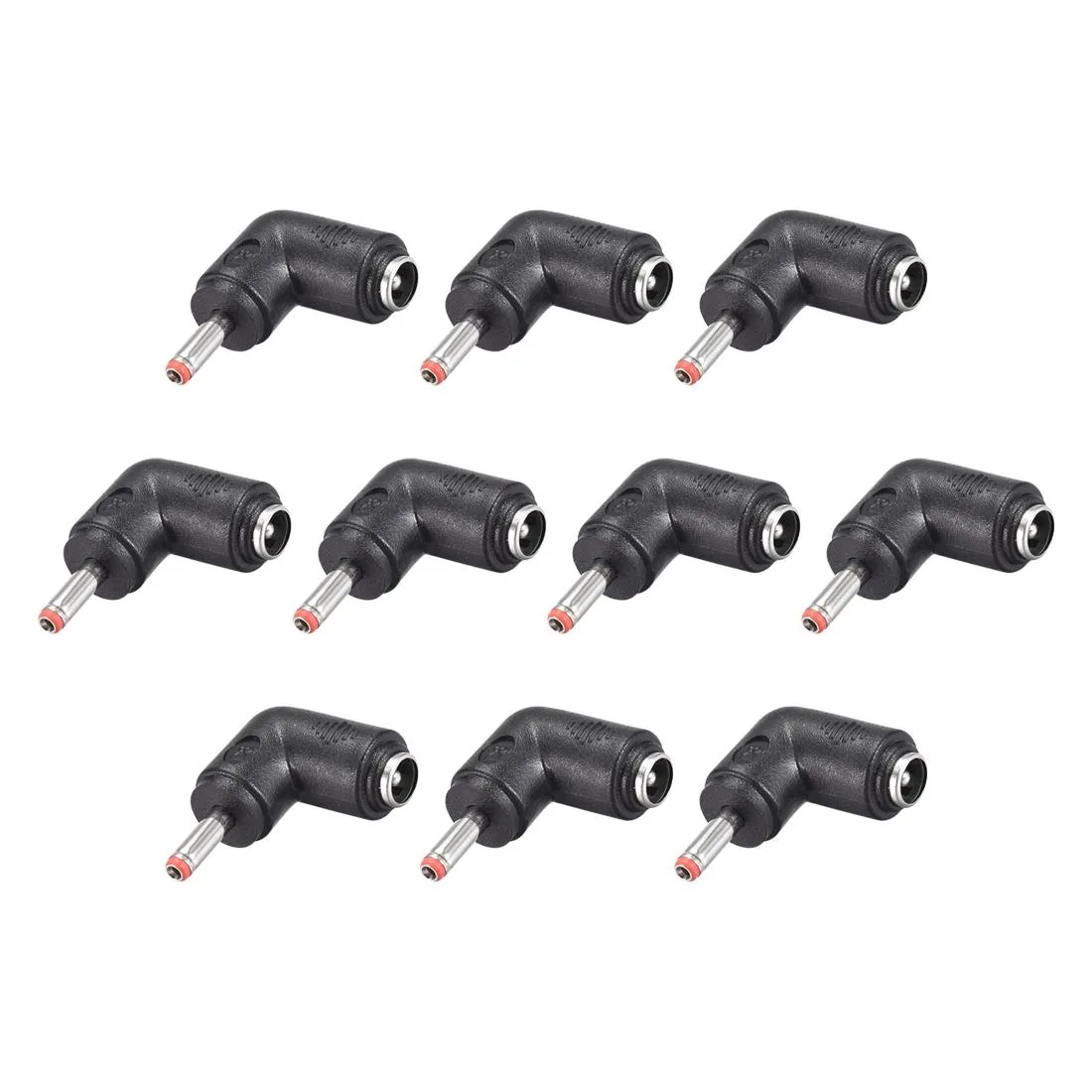 Unique-Bargains Unique-Bargains DC Power Adapter 90° 5.5×2.1mm to 3.5×1.35mm Red 10Pcs — product photo