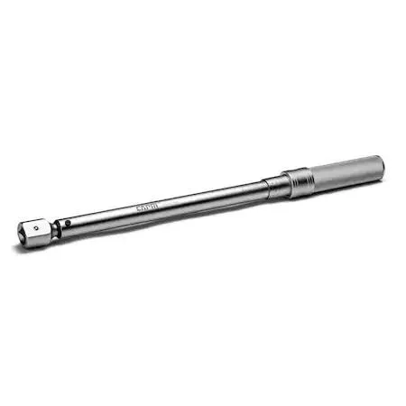 Steel interchangeable torque wrench with 14 mm x 18 mm drive in storage case