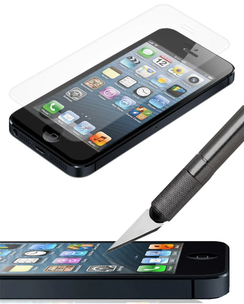 Clear tempered glass screen protector for iPhone 5/5s/5c