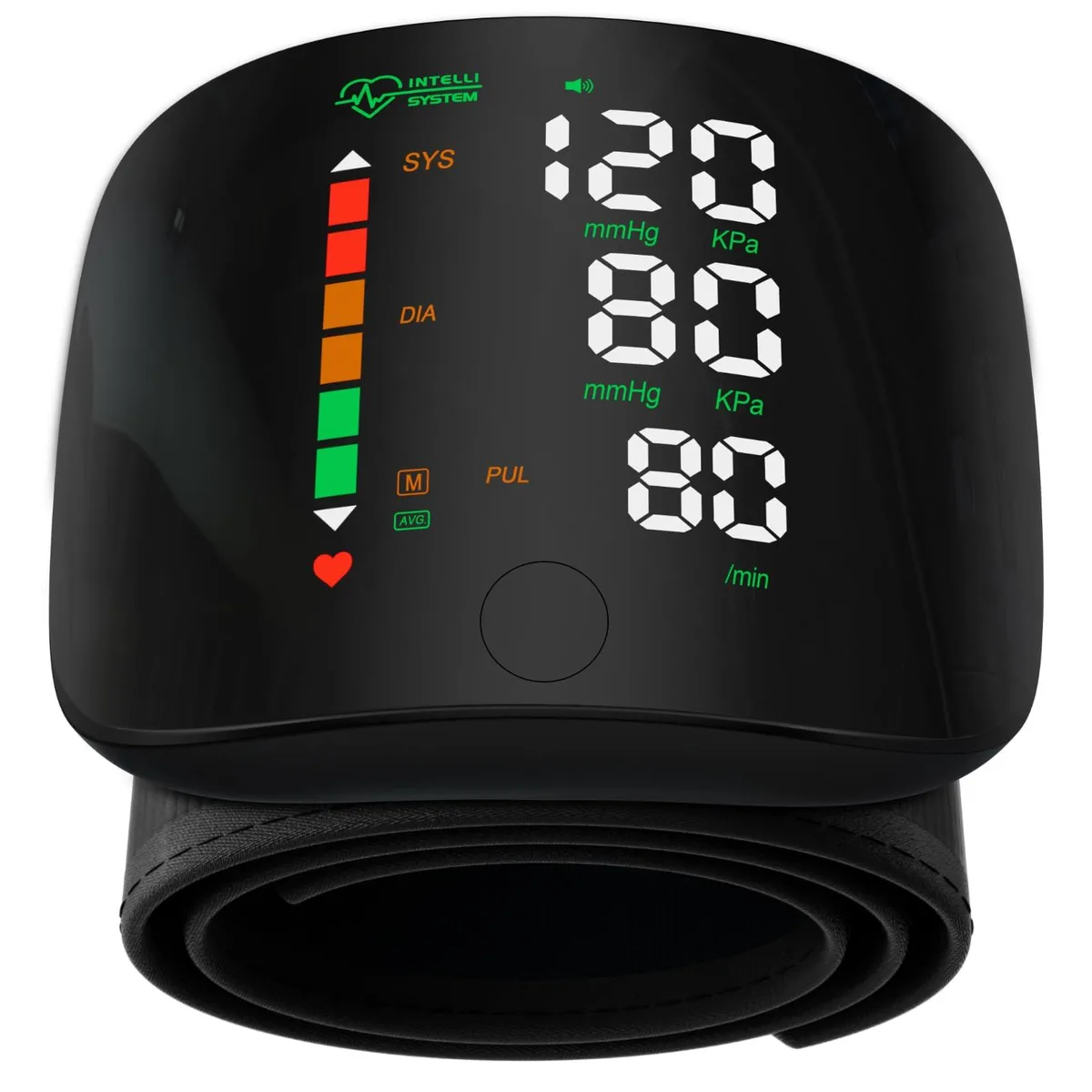 STMITE STMITE LED-black-wrist Wrist Blood Pressure Monitor 99×2 Memory Black — product photo