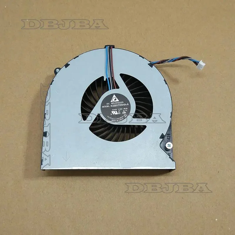 Small black laptop cooling fan with cable and connector