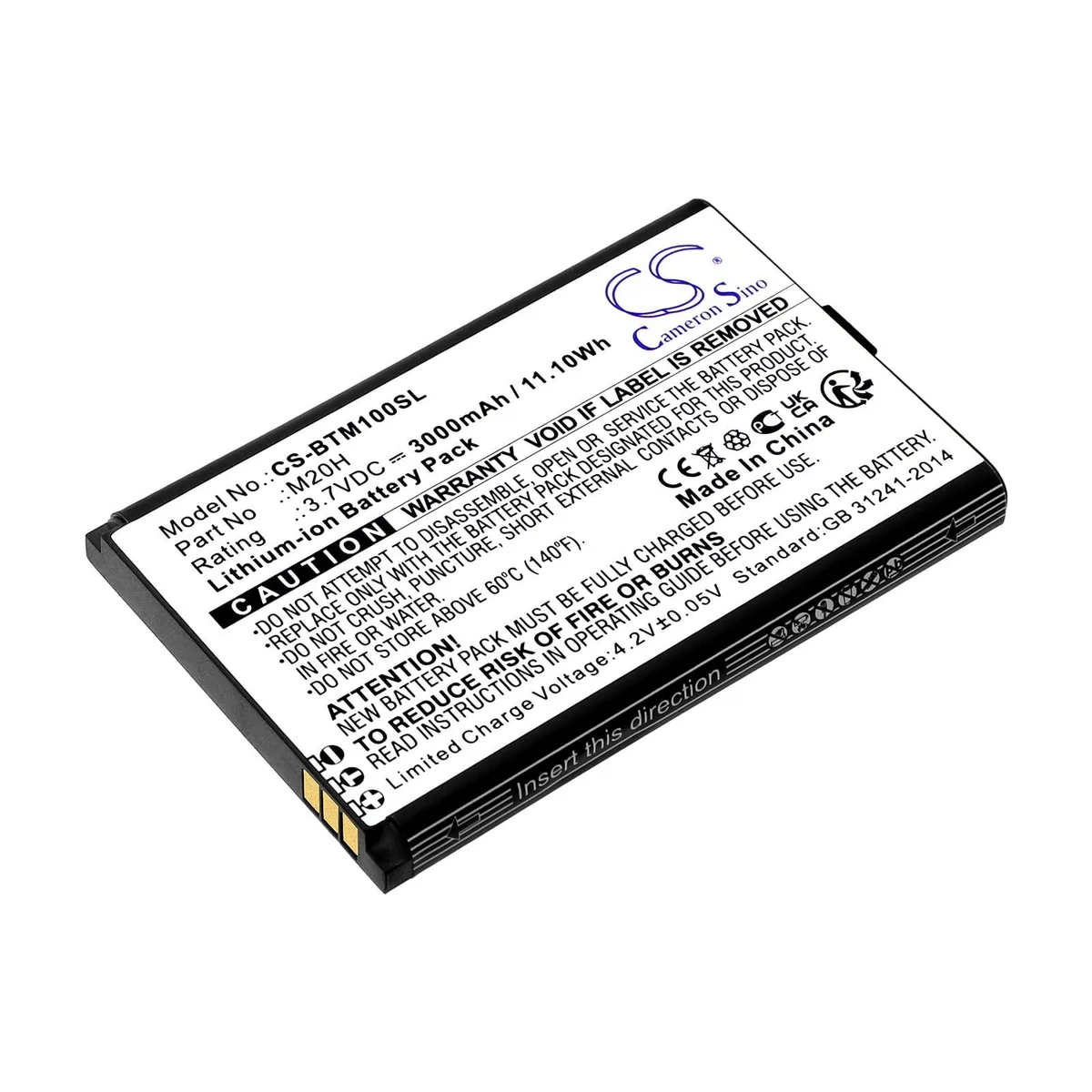 Cameron Sino M100 cell phone battery 3000mAh 11.10Wh — product photo