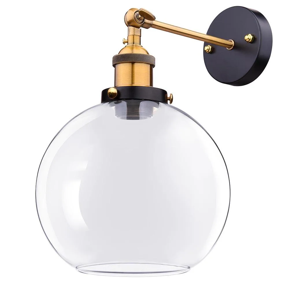 Yescom USA, Inc. Yescom USA, Inc. 11WAL007-BALL20-GS08 7.9" bell glass wall sconce E27 40W — product photo
