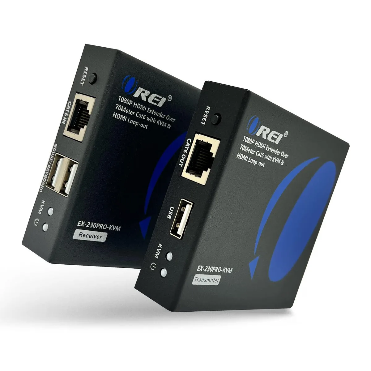 FOCUSTEC FOCUSTEC 4K@30Hz HDMI KVM Extender over CAT6/7 130ft USB 2.0 Loopout — product photo