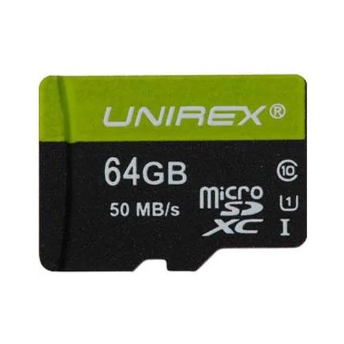 Unirex Corporation Unirex UMS645MUHS1 64GB microSDHC Card 50 MB/s — product photo