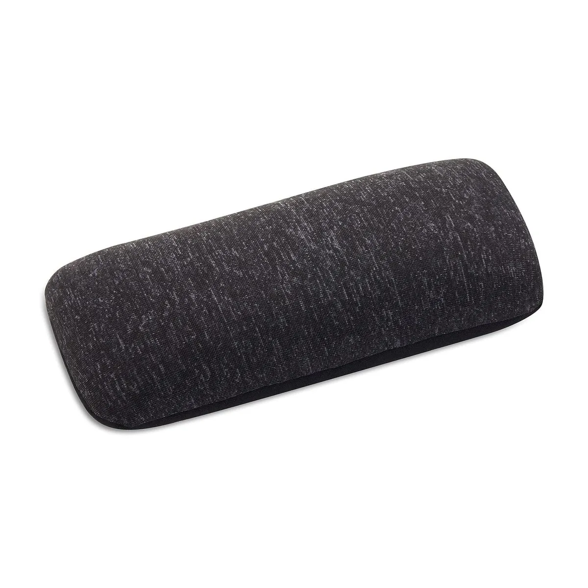 Black cloth wrist rest with poly-bead filling, rectangular, low profile