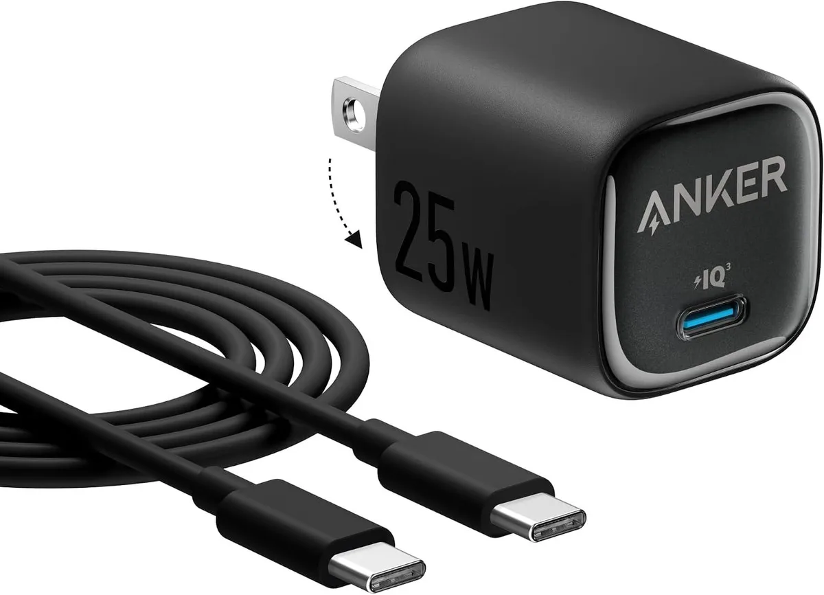 ONITOON ONITOON 25W USB-C Charger Foldable PPS Black with 5 ft Cable — product photo