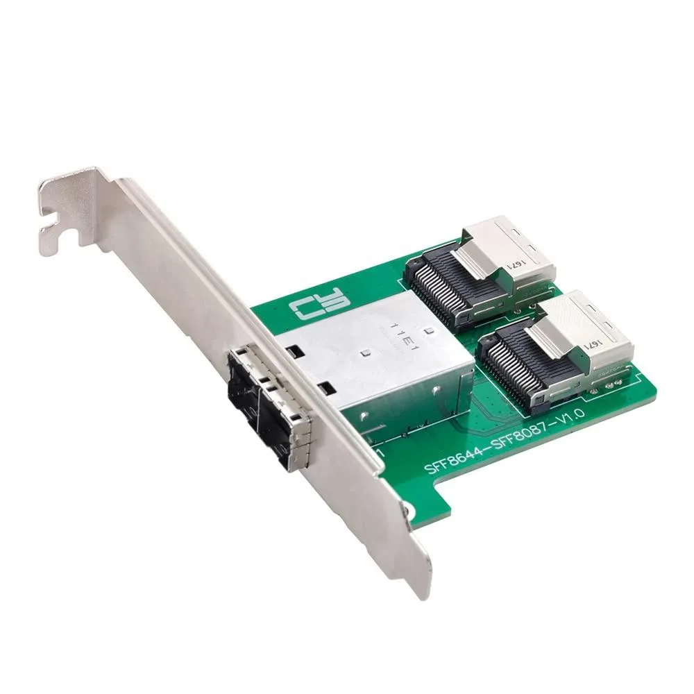 LORDWORLD LORDWORLD SFF-8644 to SFF-8087 Adapter Dual Port 12Gb/s Low Profile Bracket — product photo