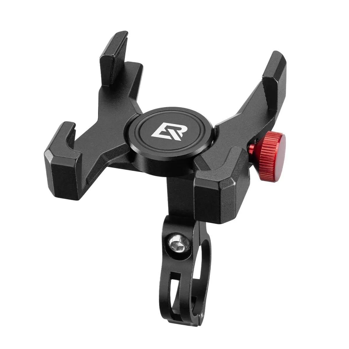  ROCKBROS Aluminium Bike Phone Mount 4.7-7.1in 22.2-31.8mm Black — product photo