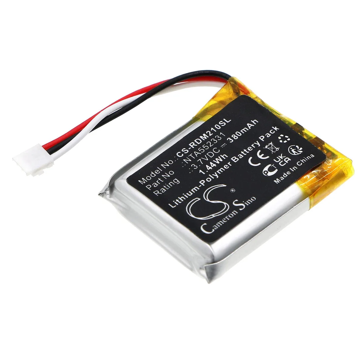 Cameron &amp; Co Cameron &amp; Co wire wheel CS-RDM210SL 3.8 V 380 mAh 1.44 Wh 27.70×23.00×6.20 mm black — product photo