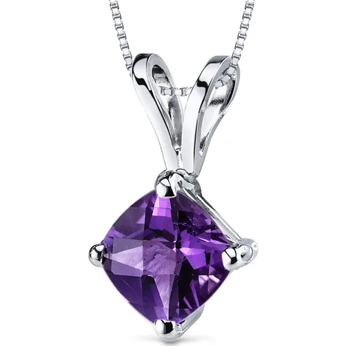 Oravo Oravo 14 kt White Gold Cushion Cut 0.75 ct Amethyst Pendant — product photo