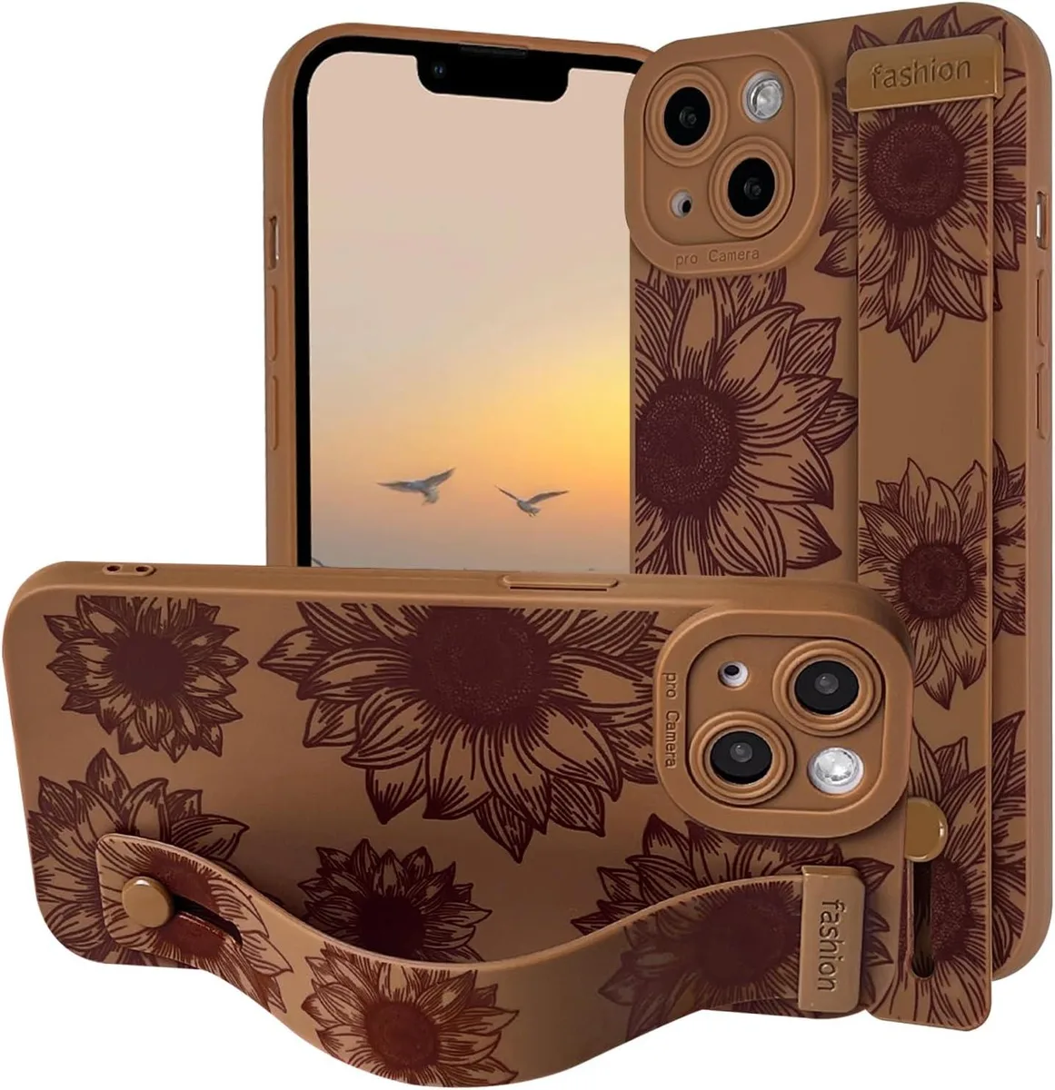 Transcend Transcend iPhone 14 Case with Strap Flower Brown — product photo
