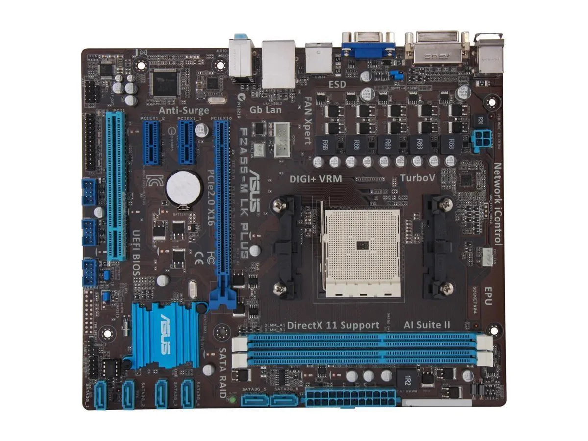 ASUS ASUS F2A55-M LK PLUS AMD A55 DDR3 32GB Micro ATX Motherboard — product photo