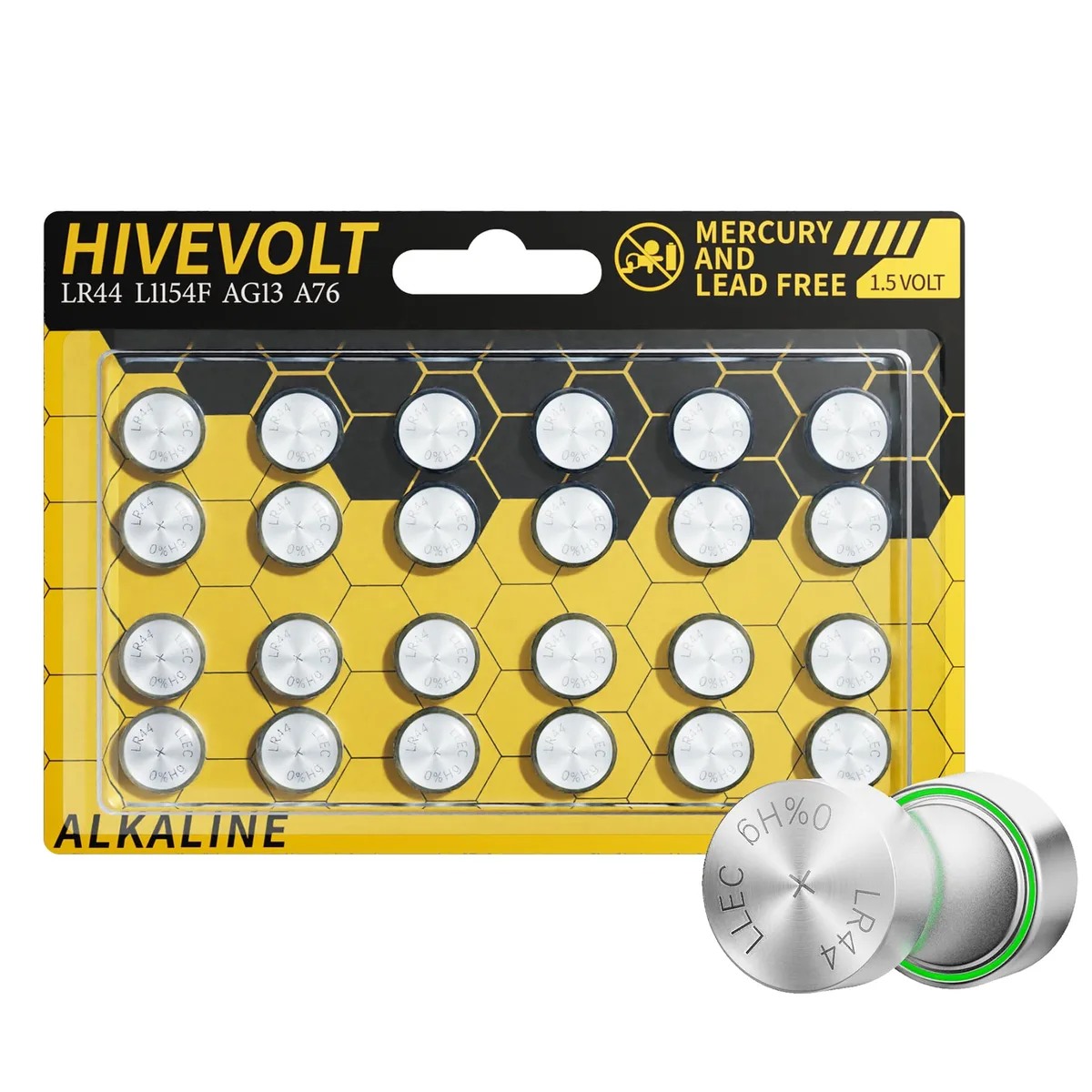 No Sew No Sew AG13 LR44 1.5V Alkaline Button Cell 24 Pack — product photo