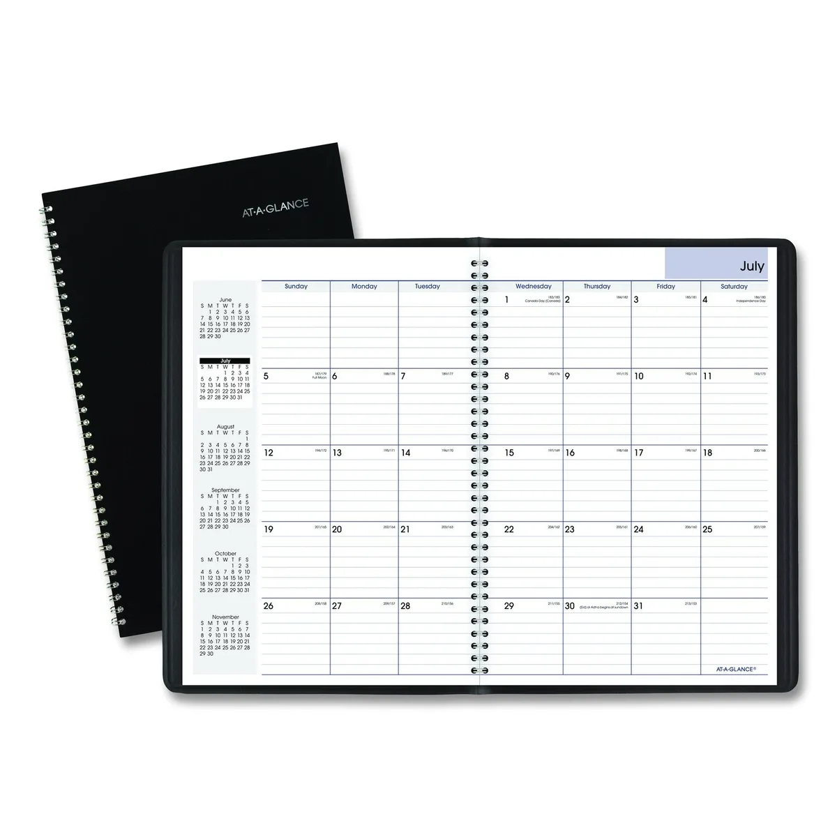 AT-A-GLANCE AT-A-GLANCE DayMinder Monthly Planner Academic Year 14-Month July 2025 to Aug 2026 Black Cover 12 x 8 — product photo