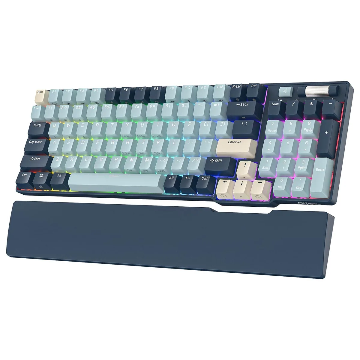  GE RK96 RGB Limited Edition Gaming Keyboard Blue 96 Keys Hot-swap 2.4G Bluetooth 5.0 USB-C Wrist Rest — product photo