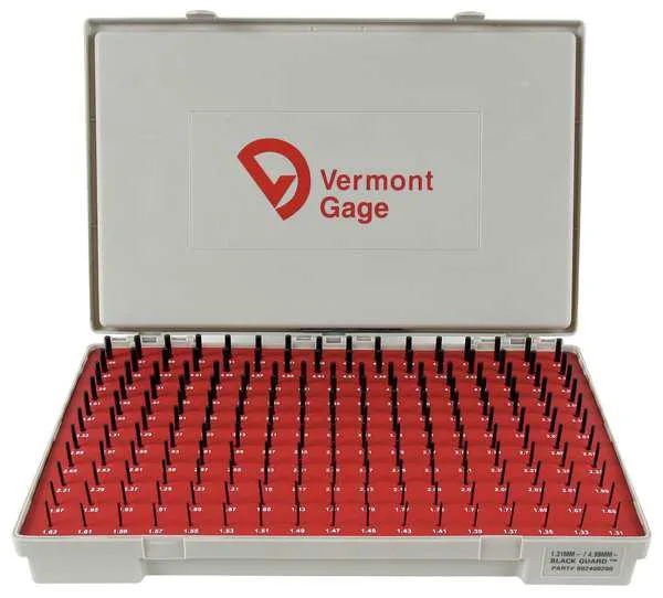 Vermont Gage Vermont Gage Pin Gage Set 902400200 Minus 1.31-4.99mm 185pcs Black Oxide — product photo