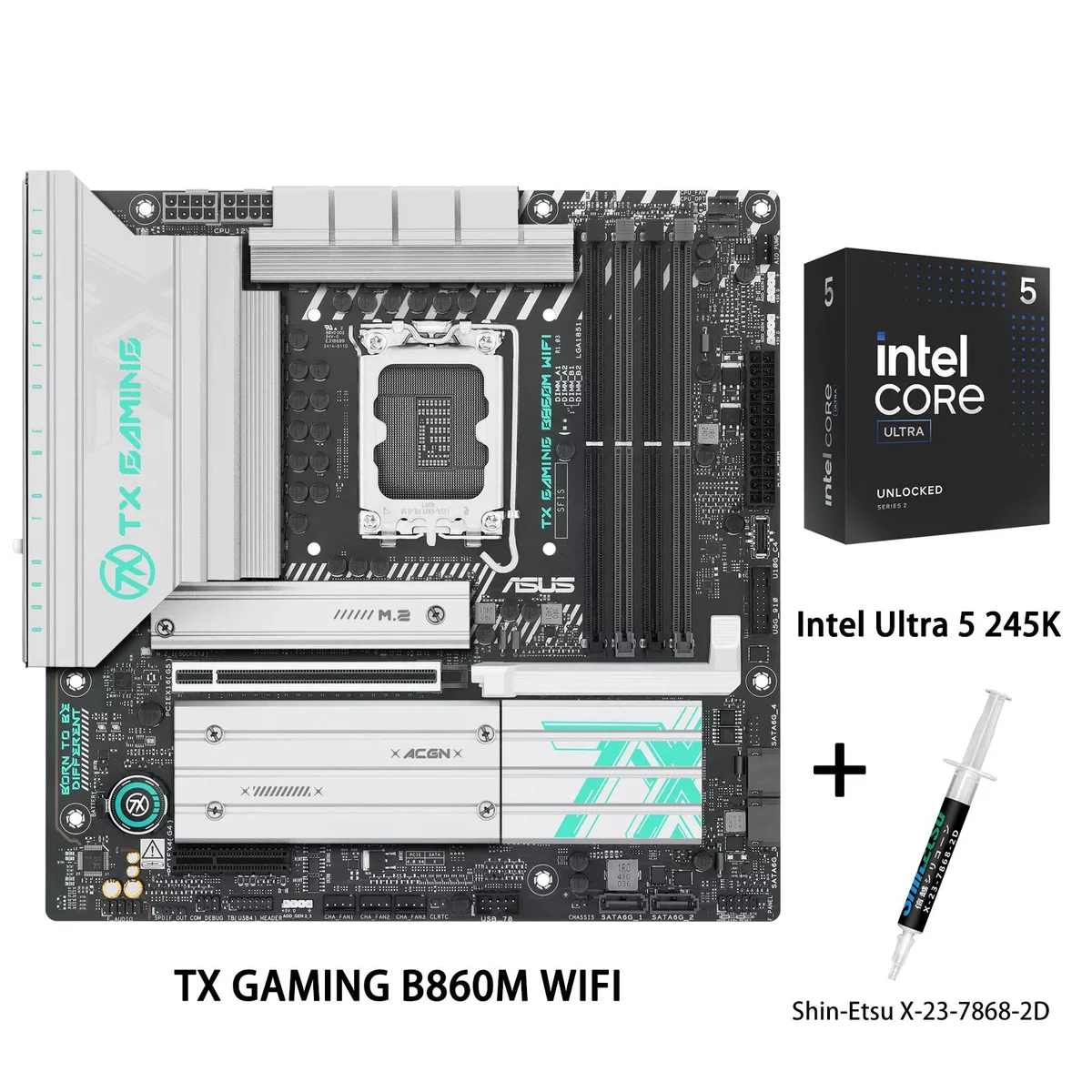 ASUS ASUS TX GAMING B860M WIFI + Intel Ultra 5 245K Combo — product photo
