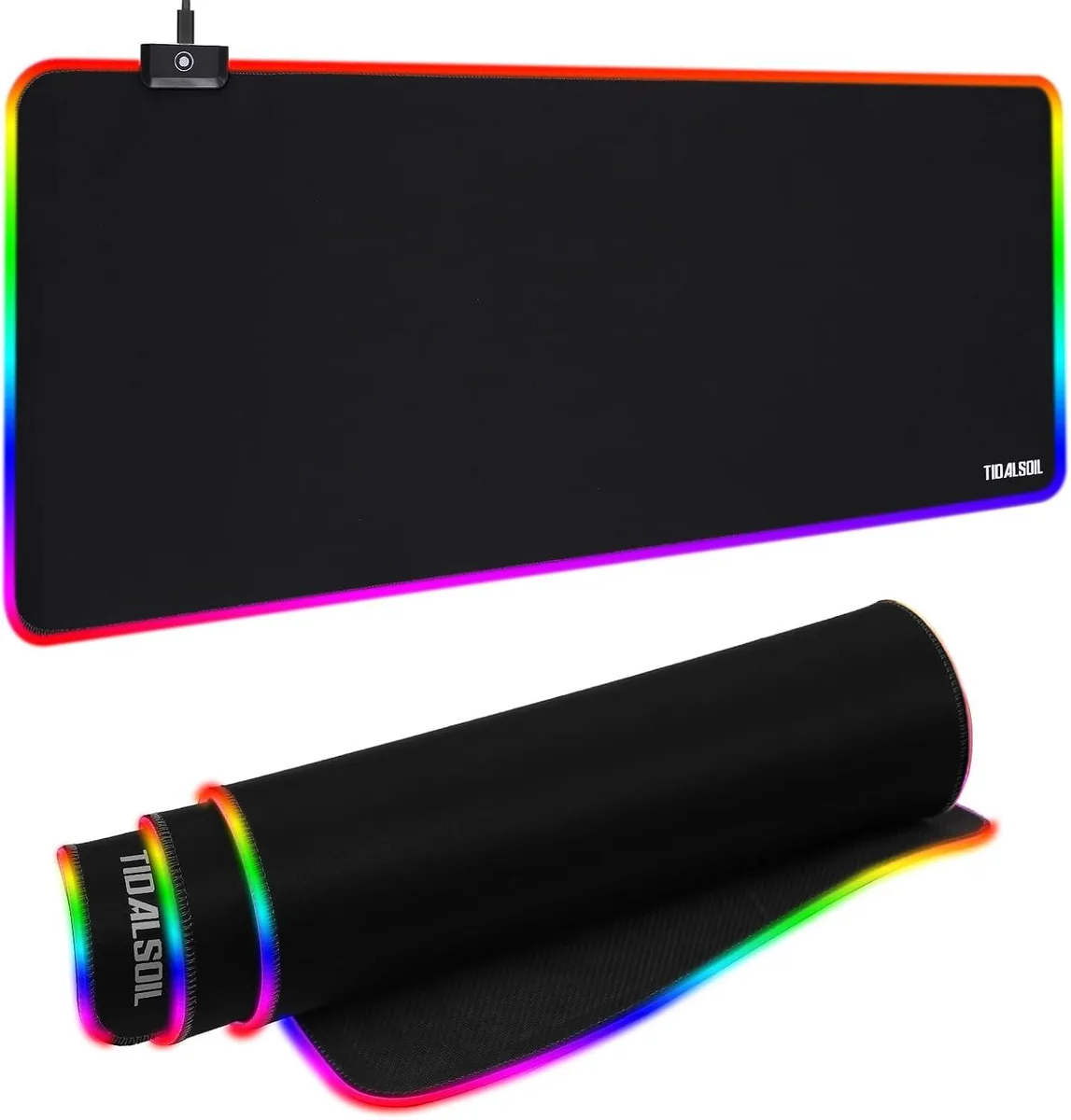 BAOFENG BAOFENG RGB Gaming Mouse Pad 31.5 x 11.8 Inch 12 Light Modes Black — product photo