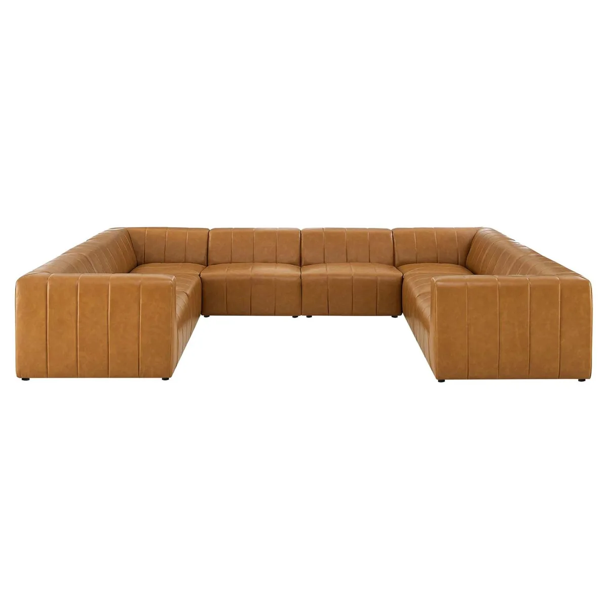 Modway Furniture Modway Furniture Bartlett Vegan Leather 8-Piece Sectional Sofa Tan — product photo