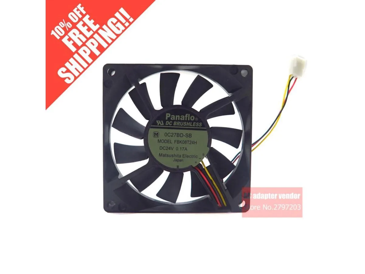 Fans Fans FBK08T24H 80x80x15 DC 24V .17A case fan — product photo