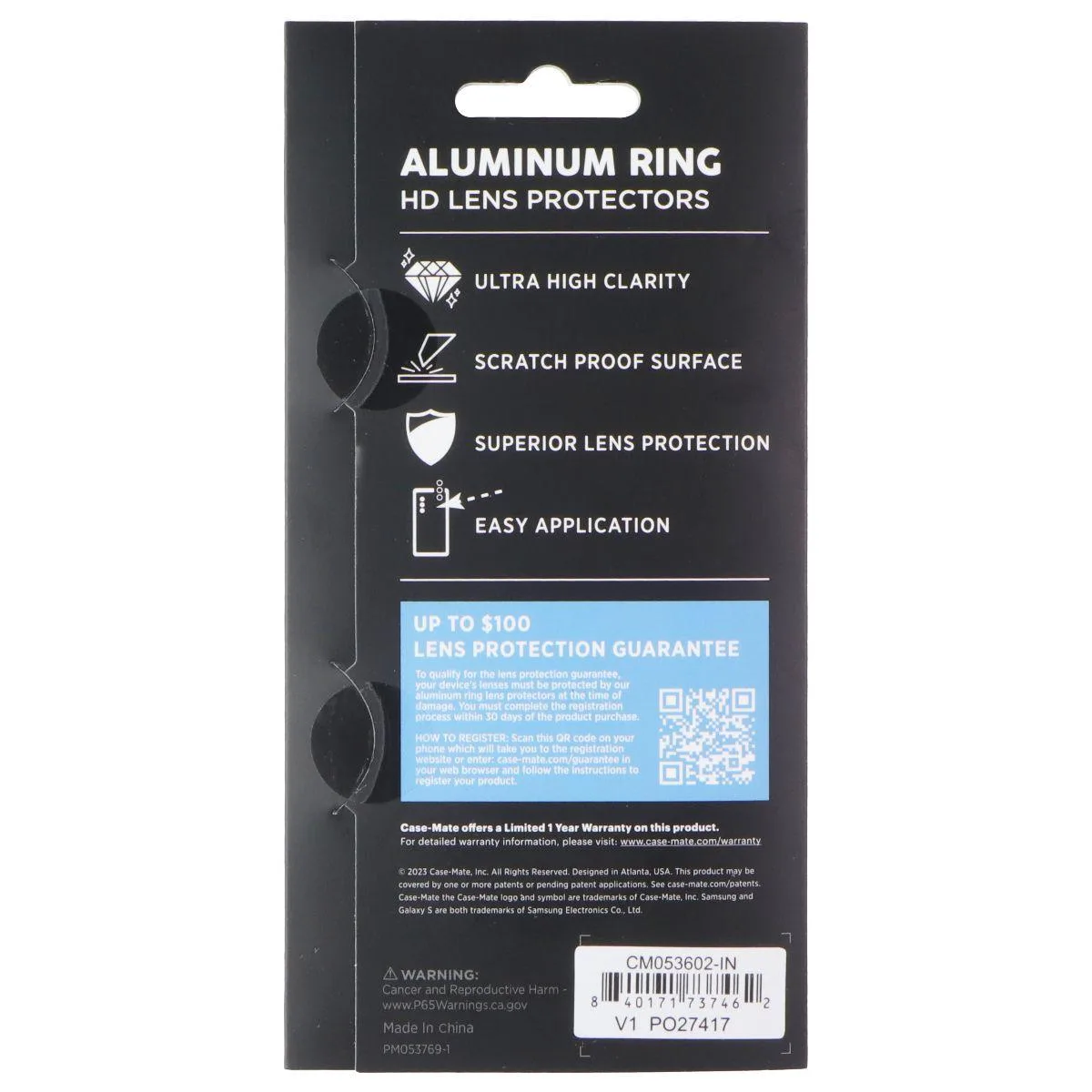 Case-Mate Case-Mate Aluminum Ring HD Lens Protectors for Samsung Galaxy S24+ — product photo