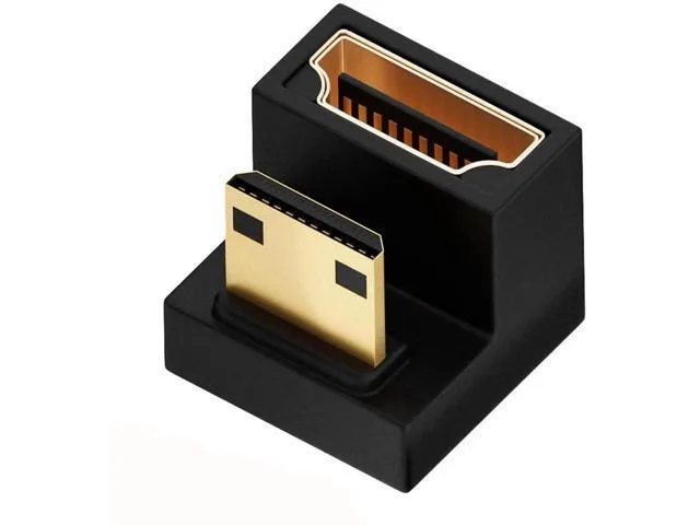 Manw Manw U-Shaped 360° Down Back Angled Mini HDMI 1.4 Male to HDMI Female Adapter — product photo