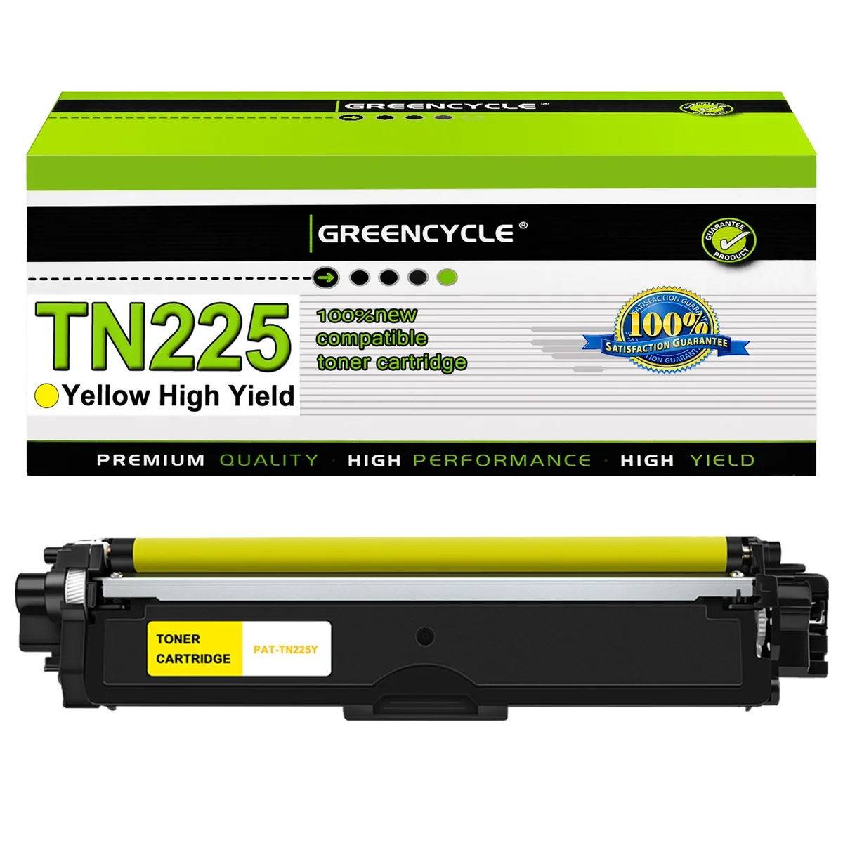 GREENCYCLE GREENCYCLE TN225 Yellow Toner Cartridge 2200 Pages — product photo