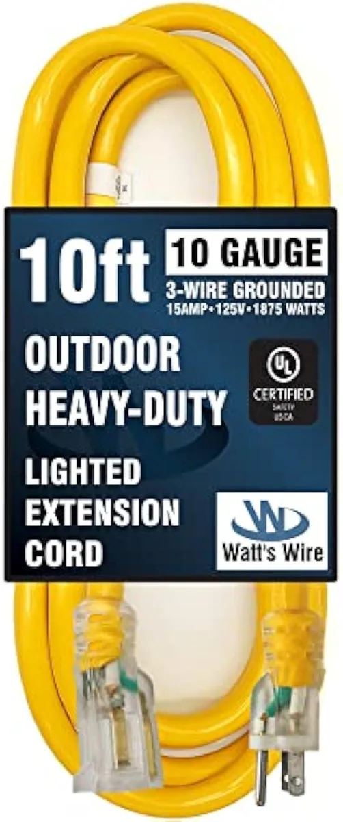 TAURKENAM TAURKENAM 10 ft 10 Gauge Heavy Duty Outdoor Extension Cord — product photo