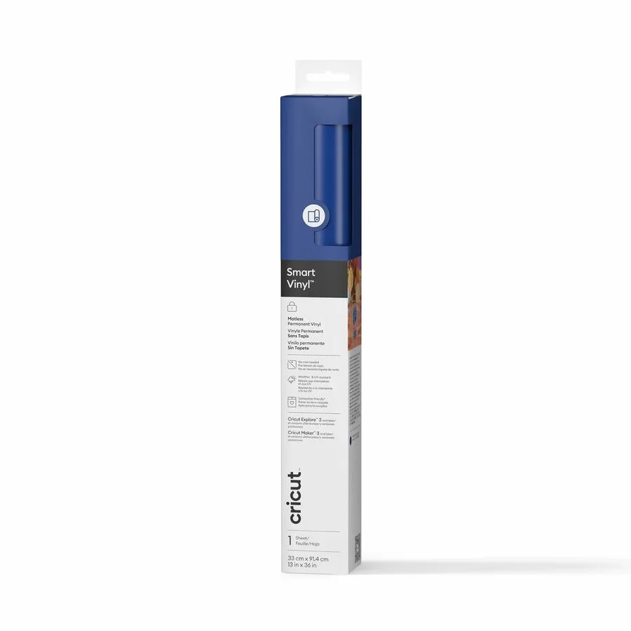 Cricut Cricut 2011601 Smart Vinyl Permanent Matless Blue 13" x 36" general craft — product photo