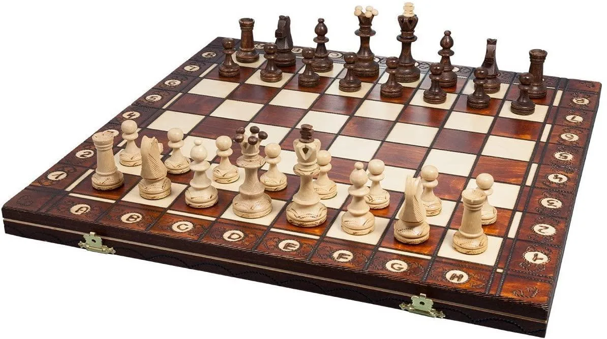  Chess and Games Shop Muba Classic Edition Wooden Chess Set 16" Bronze 32 pieces — product photo